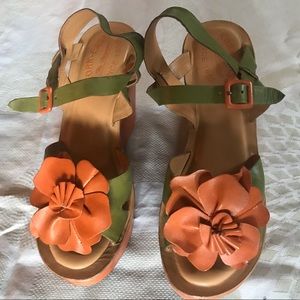 High wedge Kork-Ease sandals.